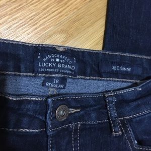 Lucky brand Zoe skinny jeans. Sz 16